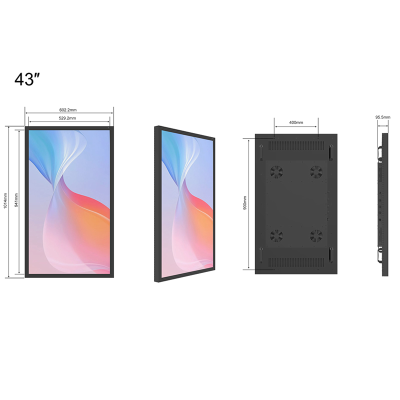 43 inch IP65 Full Outdoor Digital Screen with Optical Bonding